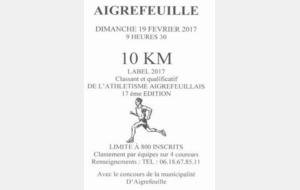 10 km d'Aigrefeuille : course offerte !