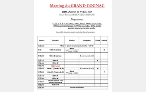 Meeting du Grand Cognac - 30 avril 2017