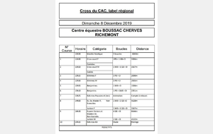 Cross de Cognac : le programme