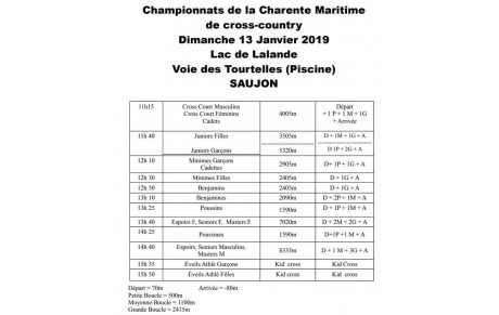 Championnats Départementaux Cross - Saujon 
